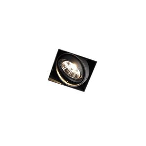 Zapuštěné bodové svítidlo černé GU10 AR70 bez ozdobné lišty - Oneon obraz