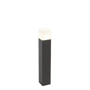 Stojící venkovní lampa černá s odstínem opálově bílé 50 cm - Dánsko obraz