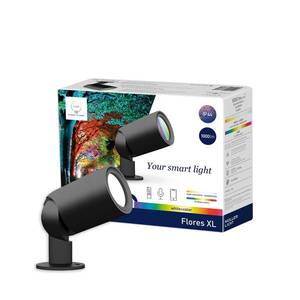 tint LED venkovní reflektor Flores XL, IP44, CCT, RGB obraz