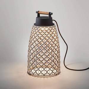 Bover Stolní lampa Bover Nans M/49 LED pro venkovní použití, hnědá obraz
