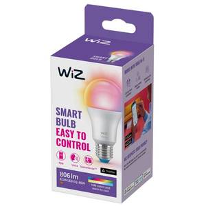 WiZ WiZ A60 LED lampa matná WiFi E27 8, 5W RGBW obraz