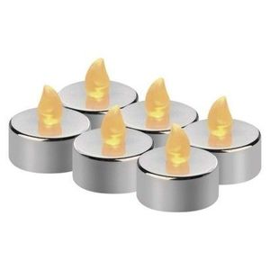 EMOS Čajové svíčky LED dekorace Robi 6 ks stříbrné obraz