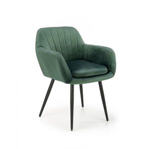 HALMAR Designová židle Terri tmavě zelená obraz