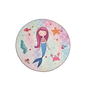 Conceptum Hypnose Dětský kulatý koberec Mermaid 140 cm růžový/modrý obraz