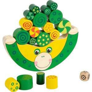 Small foot Dřevěná motorická hra KVAK zeleno-žlutá obraz