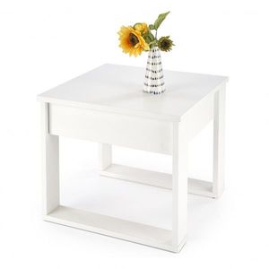 HALMAR Konferenční stolek NEA SQUARE 60 cm bílý obraz