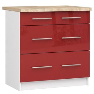 Ak furniture Kuchyňská skříňka Olivie S 80 cm 3S bílo-červená obraz
