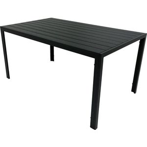 Kontrast Zahradní kovový stůl ALLEN 150 x 90 x 74 cm černý obraz