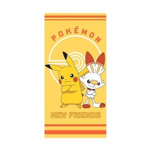 Dětská osuška Pokémon Pikachu a Scorbunny, 70 x 140 cm obraz