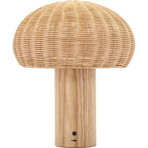 LED stolní lampa v přírodní barvě s ratanovým stínidlem (výška 32 cm) – Villa Collection obraz