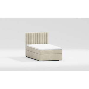 Béžová čalouněná jednolůžková postel s úložným prostorem s roštem 90x200 cm Bunny – Ropez obraz