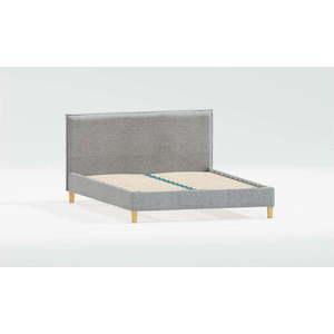 Šedá čalouněná dvoulůžková postel s roštem 160x200 cm Tina – Ropez obraz