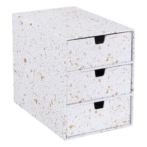 Zásuvkový box se 3 šuplíky ve zlato-bílé barvě Bigso Box of Sweden Ingrid obraz