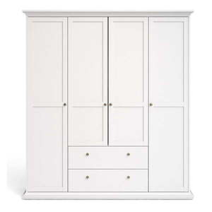 Bílá šatní skříň 181x201 cm Paris - Tvilum obraz
