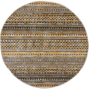Kulatý koberec v hořčicové barvě 140x140 cm Camino – Flair Rugs obraz