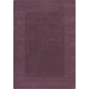Tmavě fialový ručně tkaný vlněný koberec 200x290 cm Border – Flair Rugs obraz