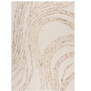 Oranžovo-krémový vlněný koberec 80x150 cm Abstract Swirl – Flair Rugs obraz