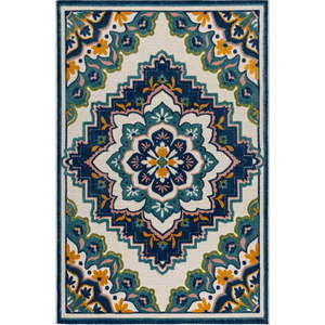 Modrý venkovní koberec 200x290 cm Beach Floral – Flair Rugs obraz