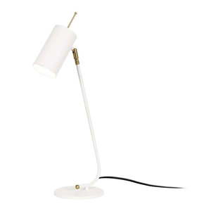 Bílá stolní lampa s kovovým stínidlem (výška 55 cm) Sivani – Opviq lights obraz