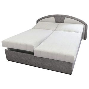 Polohovací postel s matrací ANETA šedá, 180x200 cm obraz