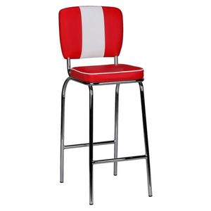 Barová Židle American Diner Červenobílá obraz