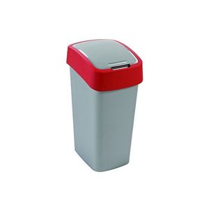 CURVER - Koš odpadkový Flipbin 50l, stříbrnočervený obraz