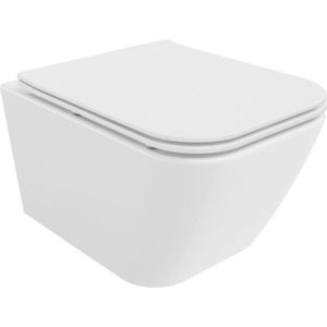 MEXEN Madox Závěsná WC mísa Rimless včetně sedátka s slow, Duroplast, bílá 30154000 obraz