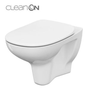 CERSANIT SET 815 závěsná WC mísa ARTECO NEW cleanon ARTECO, sedátko polypropylen soft close S701-180 obraz