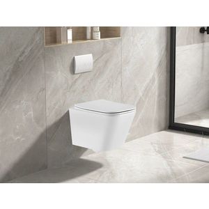 INVENA Závěsná WC mísa PAROS, včetně soft/close sedátka CE-90-001-W obraz