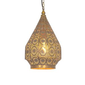 Orientální závěsná lampa zlatá 26 cm - Mauglí obraz