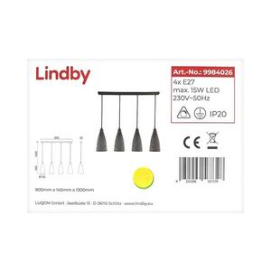 Lindby Lindby - Lustr na lanku SANNE 4xE27/15W/230V obraz