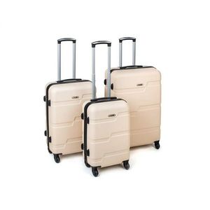 Pretty UP 3dílná sada cestovních kufrů ABS25, slonovinová obraz