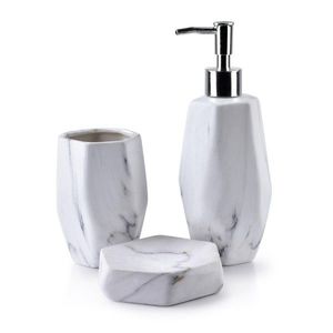 DekorStyle Sada koupelnových doplňků Odette Hexa bílá obraz