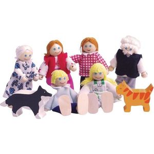 Bigjigs Toys Set rodinky do domečku Figura vícebarevný obraz