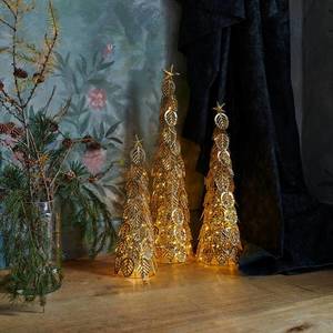 Sirius LED dekorativní stromek Kirstine, zlatý, výška 63, 5 cm obraz