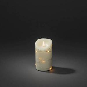 Konstsmide Christmas LED vosková svíčka krémová Barva světla jantarová Výška13cm obraz