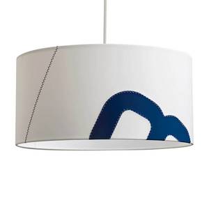 lumbono Závěsná lampa domácí přístav z plachty 45cm bílá/modrá obraz
