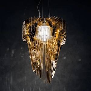 Slamp Závěsná lampa Slamp Aria S, zlatá, Ø 50 cm obraz