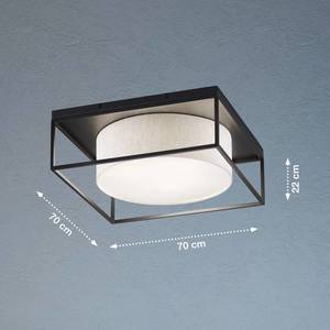 FISCHER & HONSEL Stropní svítidlo Carre 70x70cm látkové stínidlo bílé obraz