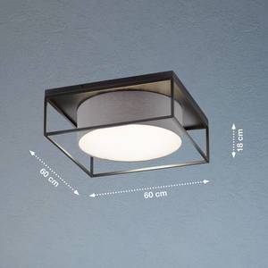 FISCHER & HONSEL Stropní svítidlo Carre 60x60cm látkové stínítko šedé obraz