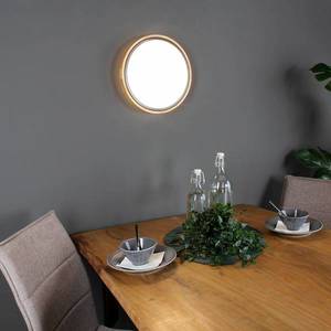 Eco-Light Stropní svítidlo Solstar LED s dekorem dřeva Ø 30, 7 cm obraz