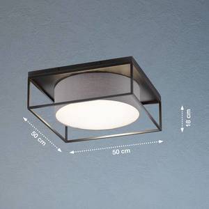 FISCHER & HONSEL Stropní svítidlo Carre 50x50cm látkové stínítko šedé obraz