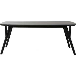 Černý jídelní stůl s deskou z akácie 100x220 cm Quenza – Light & Living obraz