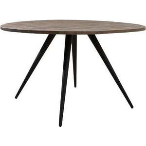 Kulatý jídelní stůl v černé a tmavě hnědé barvě s deskou z akácie ø 120 cm Turi – Light & Living obraz