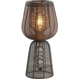 Tmavě hnědá stolní lampa (výška 42 cm) Aboso – Light & Living obraz