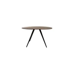 Kulatý jídelní stůl v černé a tmavě hnědé barvě s deskou z akácie ø 140 cm Turi – Light & Living obraz
