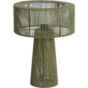 Zelená stolní lampa se stínidlem z juty (výška 40 cm) Selva – Light & Living obraz