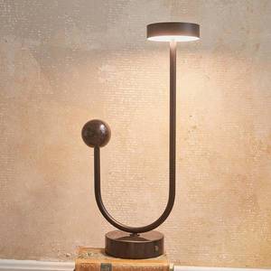 AYTM Stolní lampa AYTM Grasil LED, černá, mramor, výška 56 cm obraz