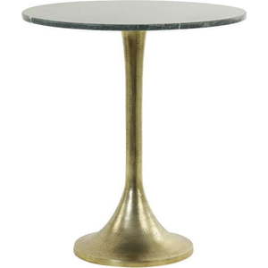 Kulatý odkládací stolek s deskou v dekoru mramoru ø 48 cm Rickerd – Light & Living obraz
