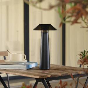 Lindby Lindby LED dobíjecí venkovní stolní lampa Gomba, černá, stmívatelná obraz